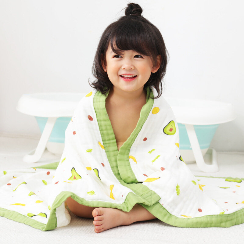 Шестислойное Марлевое банное полотенце высокой плотности, детское одеяло, детское хлопковое покрывало на весну и лето, детское одеяло
