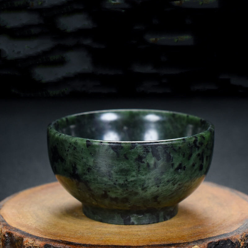 Giada tibetana naturale medicina re pietra attiva magnetica Kung Fu tazza da tè tazza da vino giada naturale colore casuale