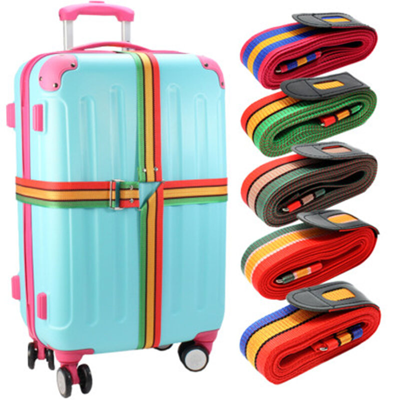 Pasek bagażowy pas poprzeczny opakowanie regulowana walizka podróżna pasek z klamrą paski bagażowe