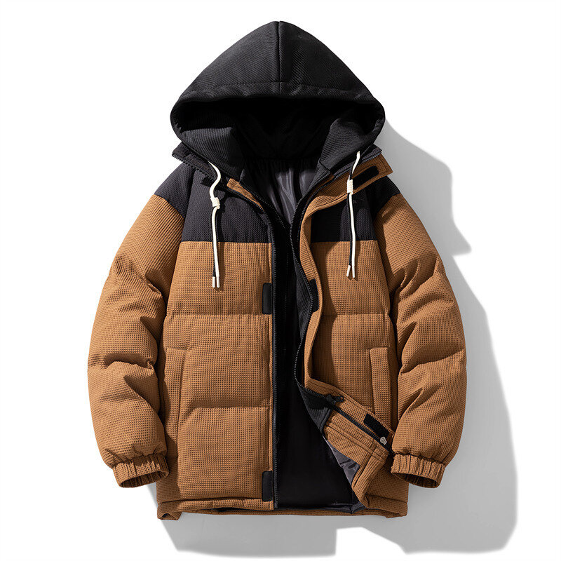 Зимние хлопковые куртки размера плюс 8XL 160 кг, мужское большое рабочее пальто с капюшоном