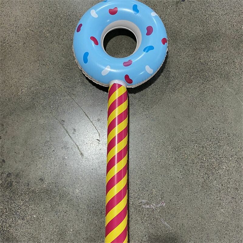 Doces Tema Inflável Donut Sweet Doughnuts, Forma Donut, Varas de balão, Material PVC, Kids Gift, 80cm