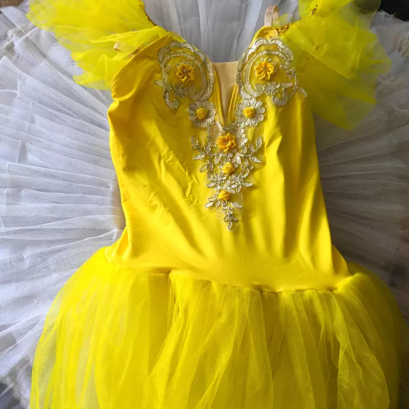 Sukienka baletowa dziecięce 3-warstwowa spódnica długie Tutu Tutu sukienka do tańca brzucha odzież treningowa sukienka na występy dziewczęce