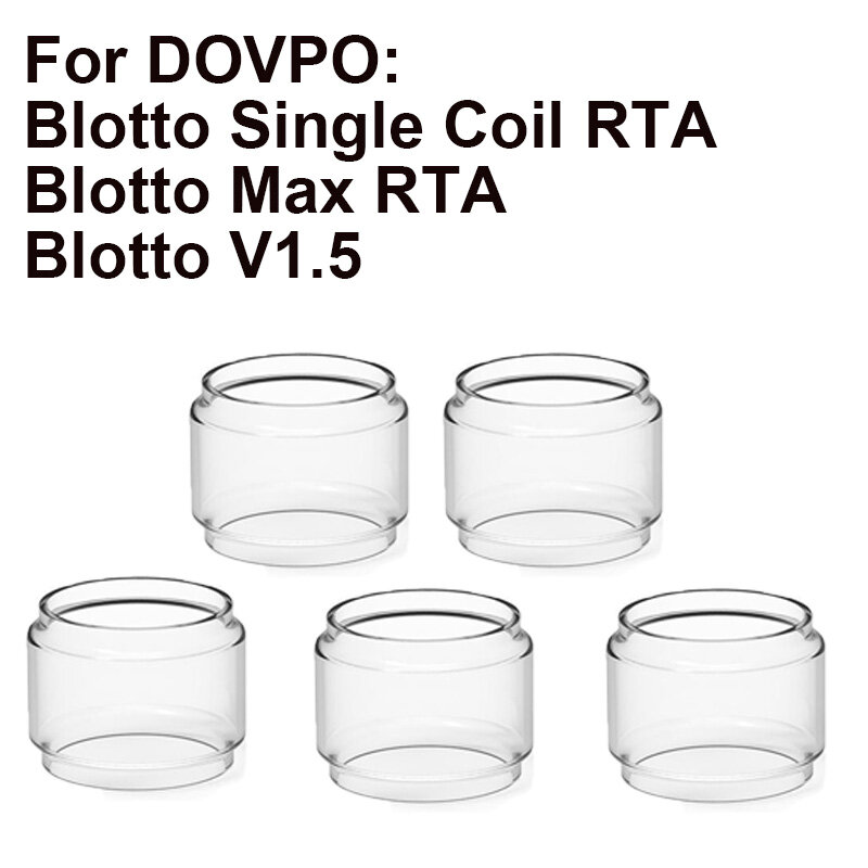 5 sztuk bańka szklana rurka dla DOVPO Blotto pojedyncza cewka RTA Blotto Max RTA Blotto V1.5 szklany zbiornik wymiana Mini szklane kubki