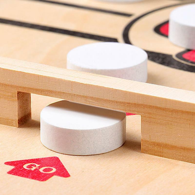 Sling Puck juego de Hockey de madera familiar, juego de mesa, tirachinas de fútbol, juego de mesa familiar