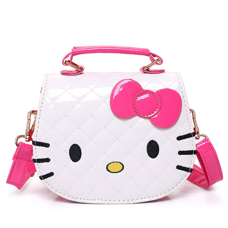 Bolsas de ombro Hello Kitty Cartoon para meninas, bolsa impermeável, bolsa anime, presentes de aniversário, nova moda, fofa, crianças, 2023