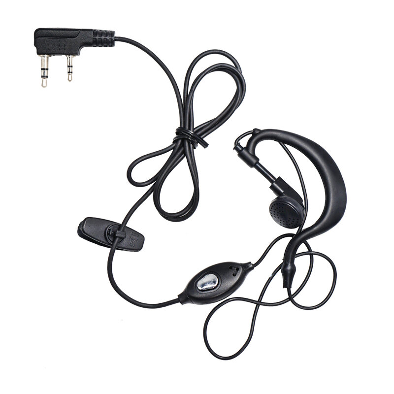 Baofeng-auriculares walkie-talkie con puerto K de 2 pines, dispositivo de audio con Radio de dos vías, altavoz, micrófono, para Baofeng BF-888S, UV5R, UV82, BFR5