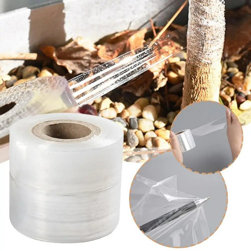 PE Small Roll Winding Film Packaging Film Stretchable Fruit Trees Cutting Packaging Tools Industrial Horticultural S1E4