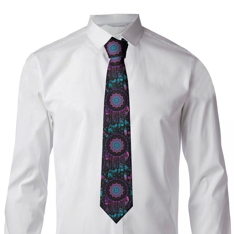 Tie For Men Formal Skinny Neckties Classic Men's Ethnic Boho Dreamcatcher Wedding Tie Gentleman Narrow