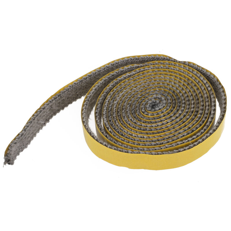 Cuerda de vidrio autoadhesiva resistente al fuego, cuerda plana para estufa, ligera, 15mm de ancho, 2mm, accesorios