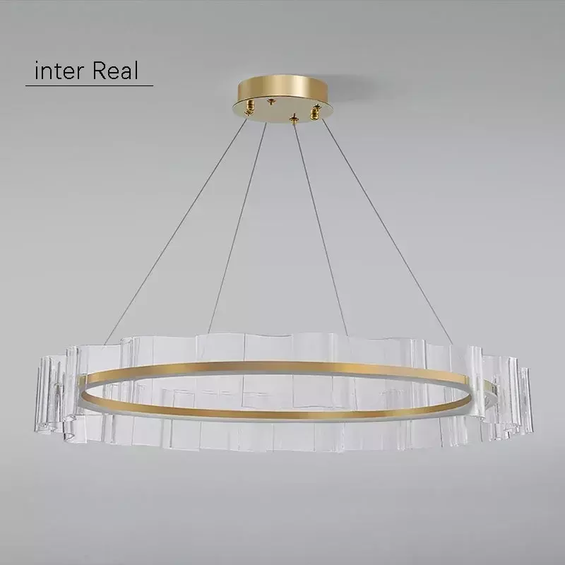 Modern Nordic Chandelier Minimalist Luxury Creative Circular Wave Alec Restaurant Bedroom Study Designer Hanging Lamp