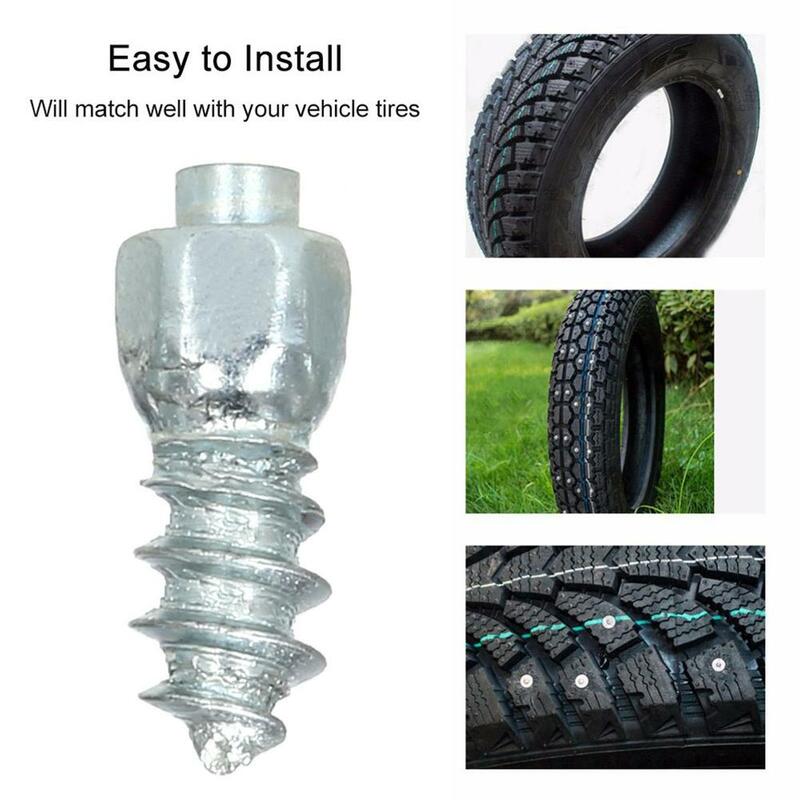 1-200Pcs Car Tire Studs Anti-Slip Screws Nails Auto Motorcycle Bike Truck Off-road Tyre Anti-ice Spikes Shoes Sole Cleats