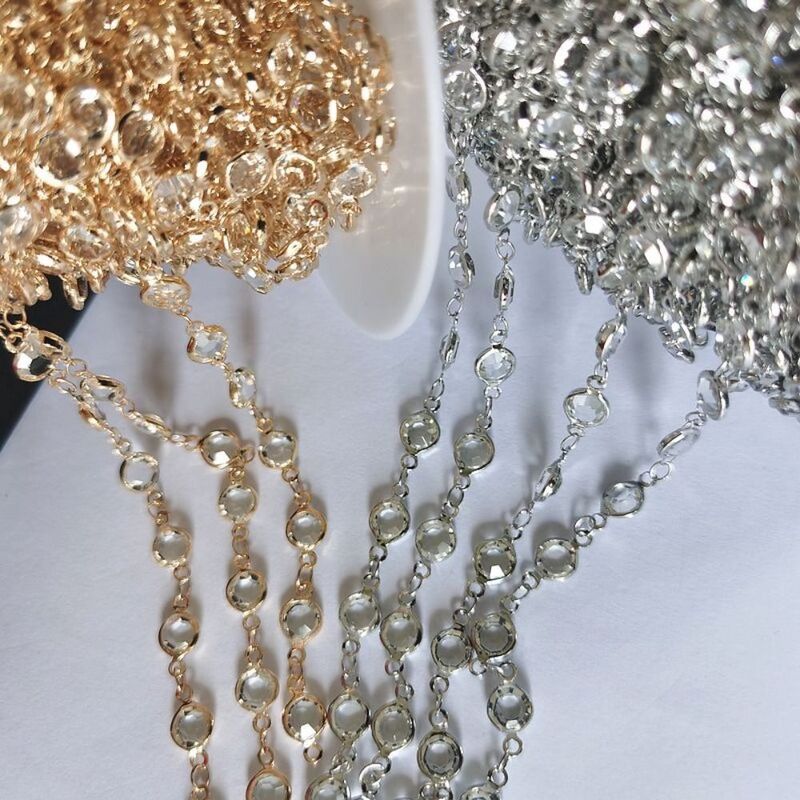 Bunte glänzende Kristall perlen Ketten Kristall perlen DIY Halskette Kette machen Schmuck Handwerk Perlen machen