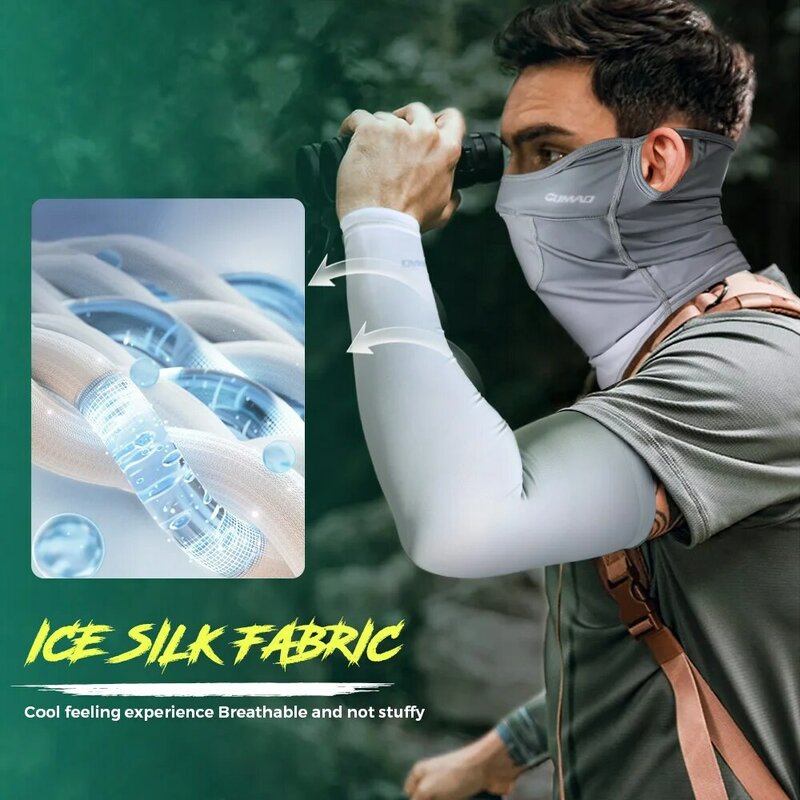 Sarung tangan olahraga pendingin es, aksesori Fitness lari luar ruangan bernapas pelindung UV matahari, penutup penghangat lengan