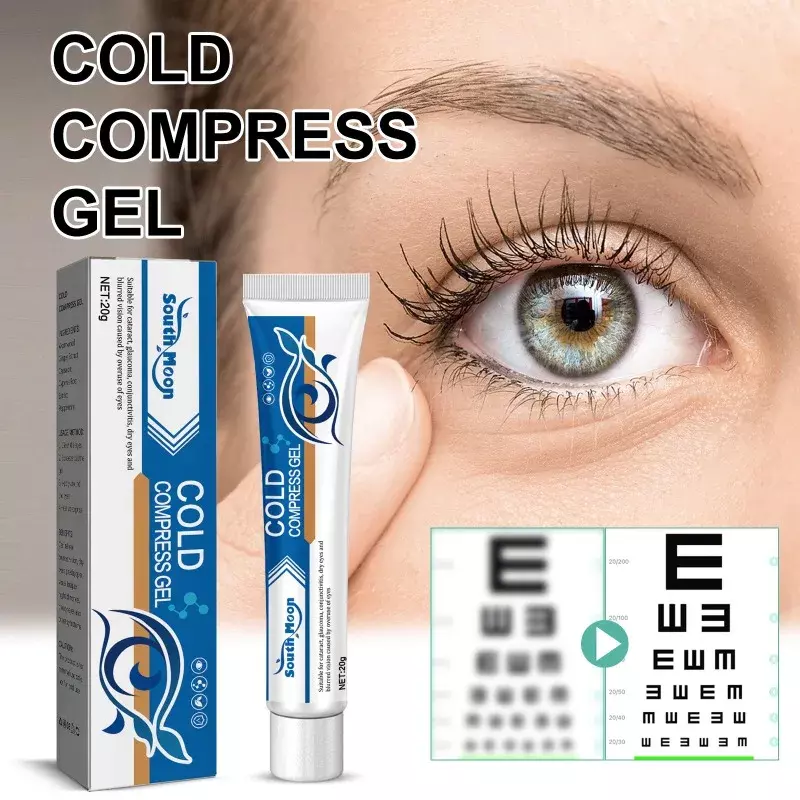 Eye gel compressa fria, aliviar a fadiga, seca, coceira, loira, visão, miopia, hidratação, cuidado, pomada