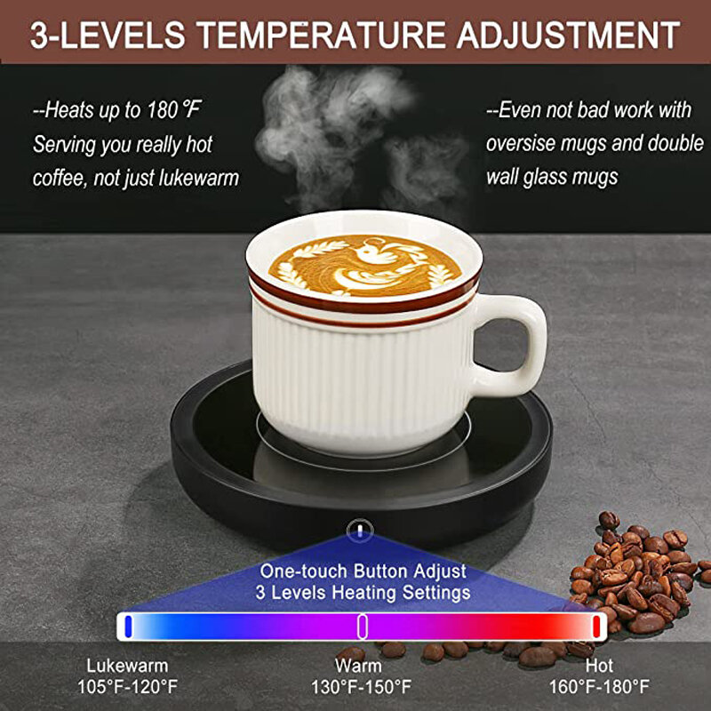 Riscaldatore per tazza 110V/220V scalda tazza da caffè produttori di tè caldo riscaldatore per Pad riscaldante sottobicchiere riscaldatore elettrico per caffè con piastra riscaldante per tè e latte