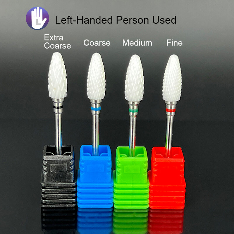 Maohang cortador de trituração de broca de cerâmica de mão esquerda personalizado para máquina de manicure elétrica acessórios ferramentas de arte de unhas
