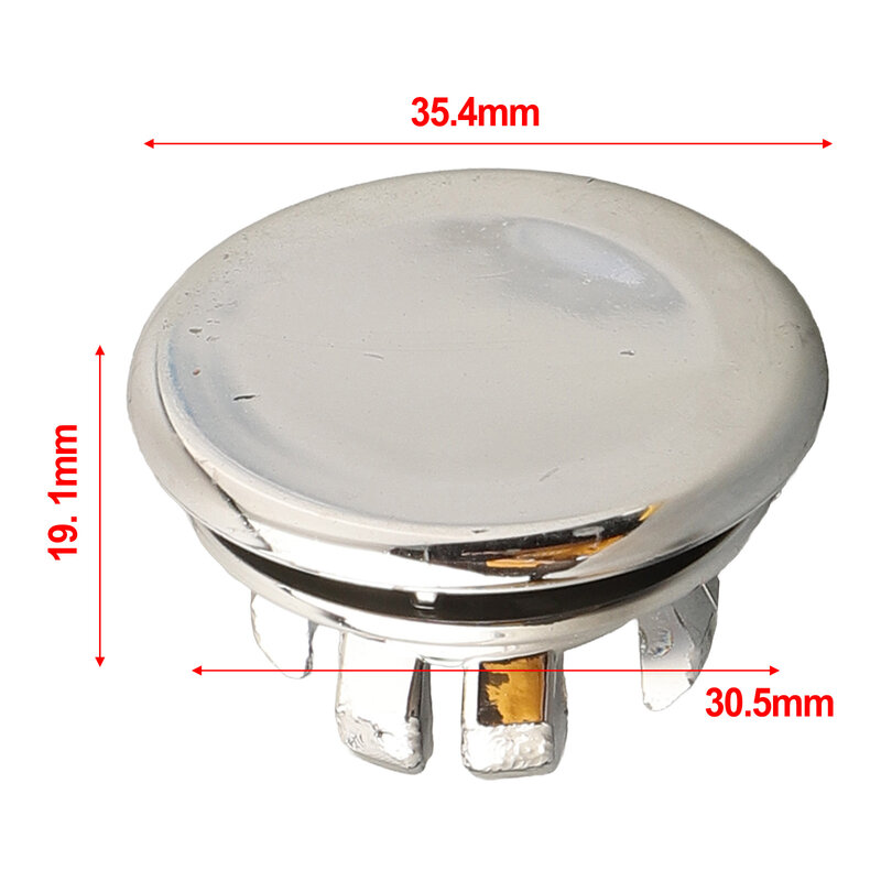 2pc Basin Sink Overflow Ring Cover Electroplating Plastic Chromed Replacement Hole Bathroom Kitchen Sink Hardware Accessories