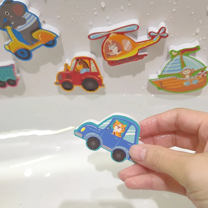 Children Bathroom Stickers Toys Baby Bath Toy Educational Kids Cognitive Puzzles Foam Floating Toy For Baby Bathtub Bathing Toys