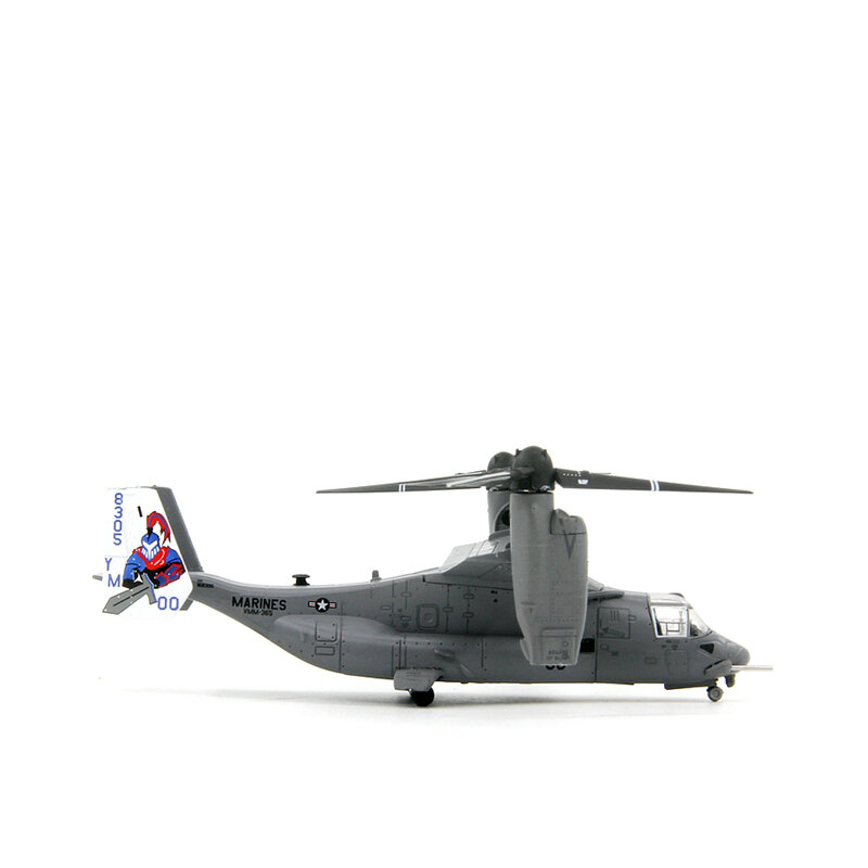 다이 캐스트 미 해군 MV-22B 오스프리 틸트로터 수송 항공기 합금 시뮬레이션 모델, 수집용 남성용 선물, 1:144 비율