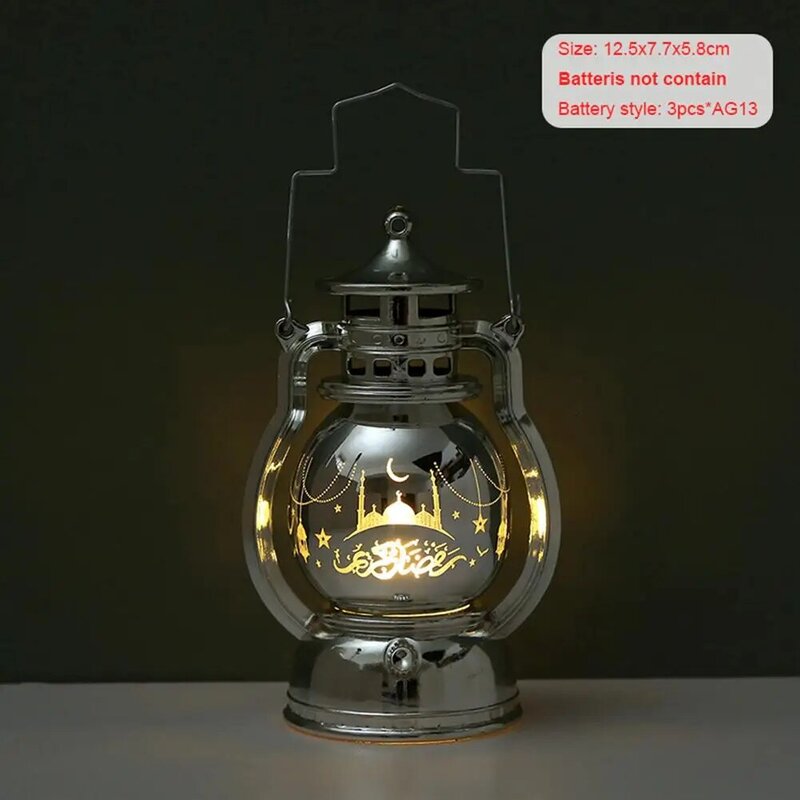 مصباح LED محمول أضواء الرياح ، عيد مبارك ، هدايا رمضان ، مسلم ، زينة الحفلات الإسلامية