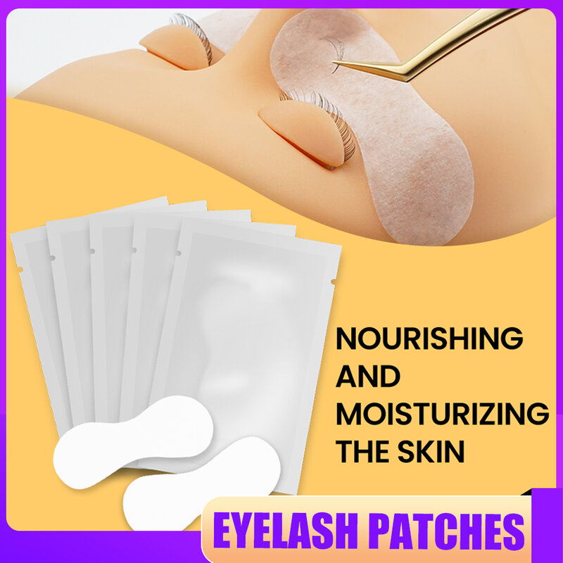 100Pairs New Shape Paper Eye Gel Patches Eyelash Under Eye Pads Eyelash Extension Hydrating Eye Tips Sticker Wraps Make Up Tool