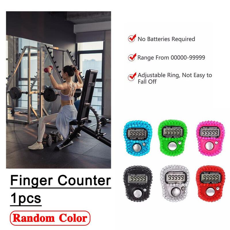 Contatore elettronico digitale per conteggio delle dita contatore tenuto in mano nuovo marcatore LCD Mini Clicker Counter Knitting Point Row X9G1