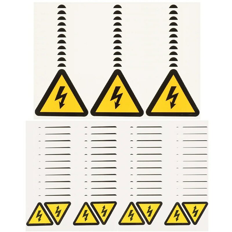 電気警告記号ステッカー、記号、サイン、注意、24個