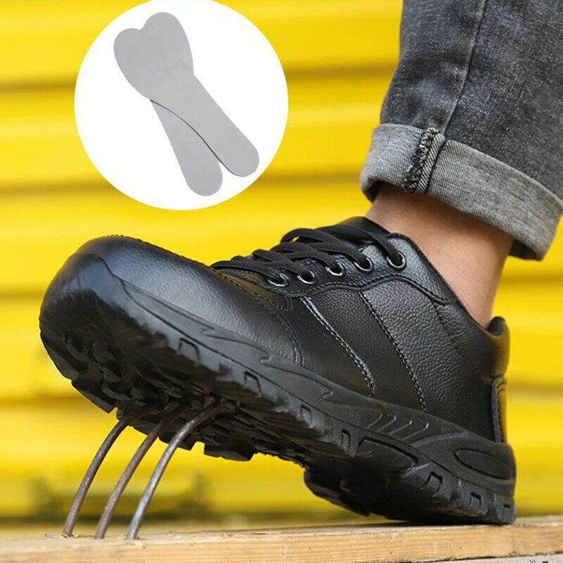 Steel Toe Shoes for Men Non-slip Indestructible Work Shoes Lightweight Steel Toe Safety Shoes Air Shock Absorption Sneakers