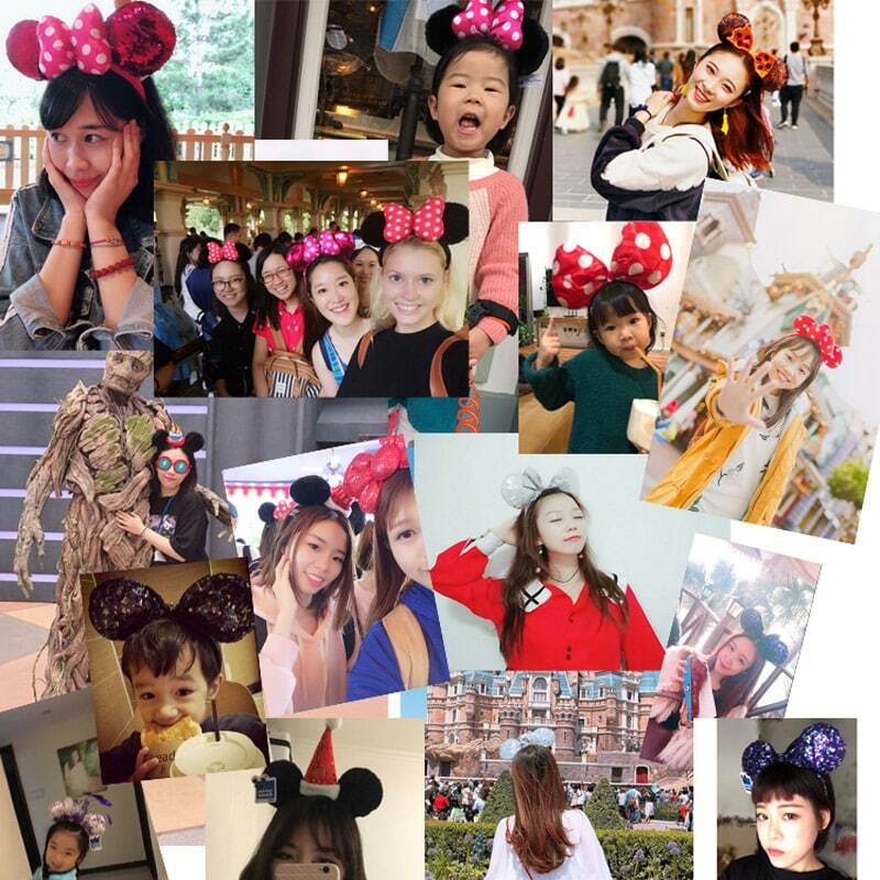 Disney Mickey Minnie Ears Mulan Hoofdband Easter Eggs Haar Hoepel Cosplay Haarband Disneyland Lovertje Meisje Grote Strik Hoofdband Versieren