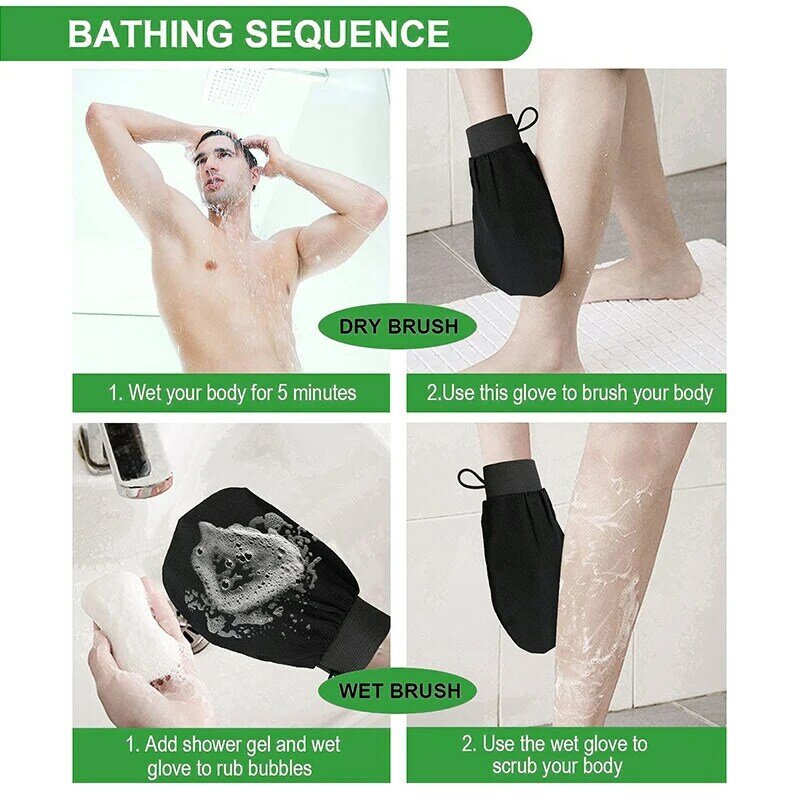 ถุงมือปอกเปลือกมหัศจรรย์สำหรับอาบน้ำแบบหนาสำหรับอาบน้ำ4/6ชิ้น Alat penggosok Badan ผลิตภัณฑ์ทำความสะอาดขณะอาบน้ำ