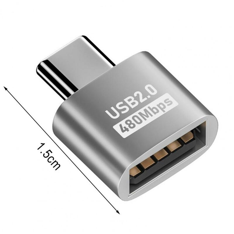 Прочный Usb-адаптер с Usb на Type-c, высокоскоростной адаптер с Type-c на Usb-a 2,0 для передачи данных и зарядки, многофункциональный
