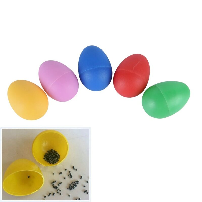 Plastikowe perkusyjne marakasy Shaker dźwięk muzyczny jajko kolorowy Instrument muzyczny maluszek niemowlęcy Childre Toy