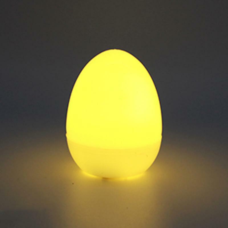 LEDライトアップイースターエッグデコレーション、電子、落下に強い、マルチカラー、防水、パーティー用卵、テーブルデコレーション、12個