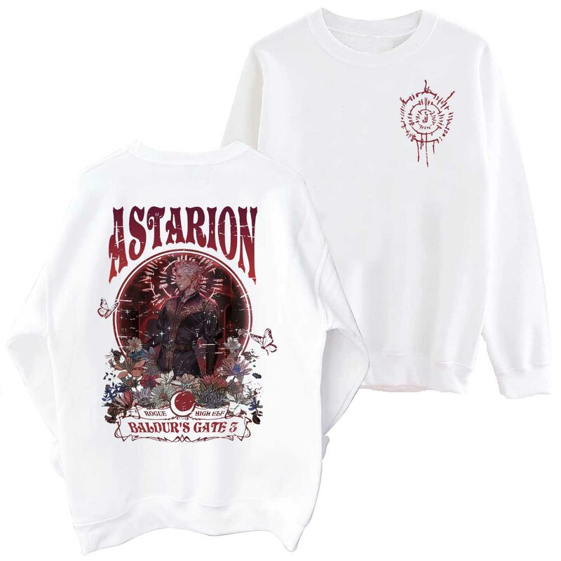 Baldurs Gate 3 Astarion bluza z kapturem Astarion Merch Astarion prezent dla fanów bluza oversize pulowerowe topy