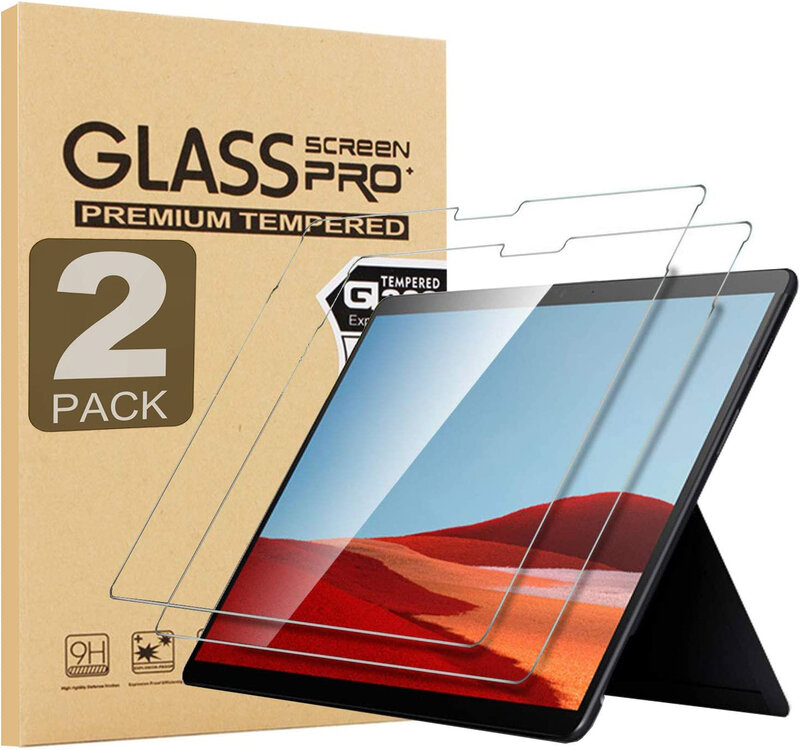 Protetor de tela de vidro temperado para microsoft superfície ir 2 3 10.5 pro 4 5 6 7 8 9x12.3 hd claro anti-risco comprimido filme, 2pcs