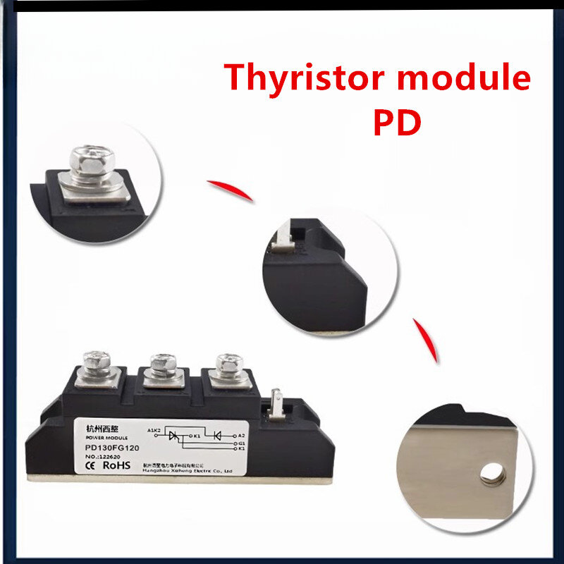 Módulo do tiristor, PD25FG120, PD40FG120, paládio, 25A, 40A, 55A, 70A, 90A, 110A, 130A, 160A, 200A, 1200V, 1600V