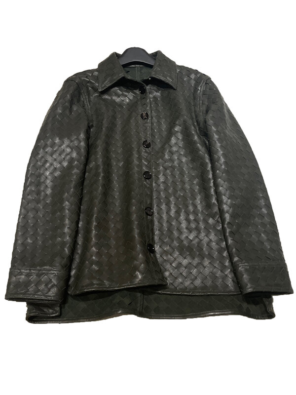 Camisa de piel de cordero con personalidad, chaqueta sencilla, cómoda y versátil, a la moda, novedad de otoño e invierno, 2024, 1027
