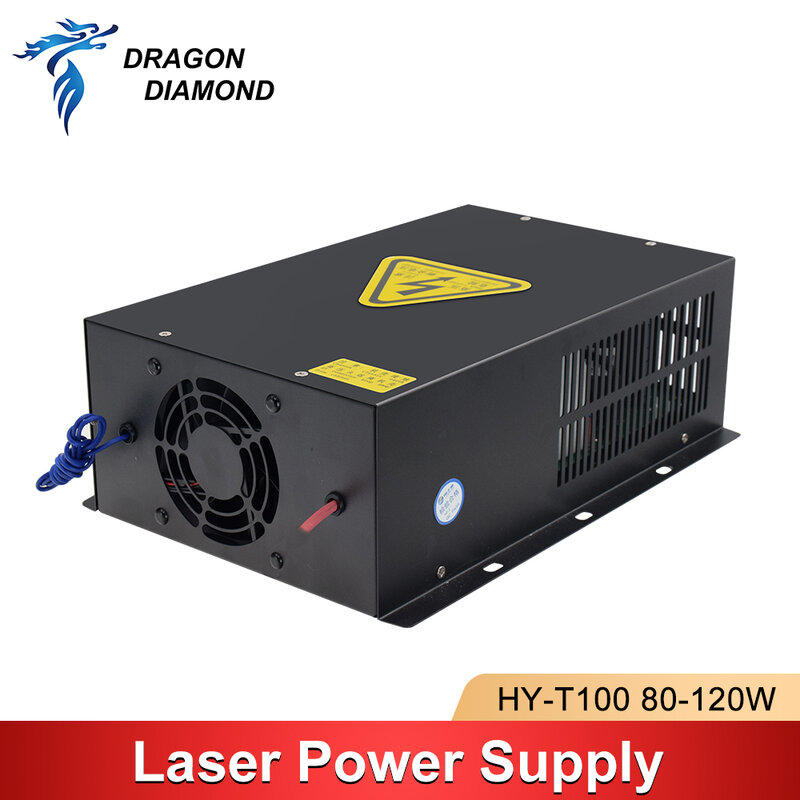 Alimentatore 80-100W per macchina da taglio per incisione di tubi Laser CO2 fonte 110V 220V HY T100 marca DRAGON DIAMOND High potente