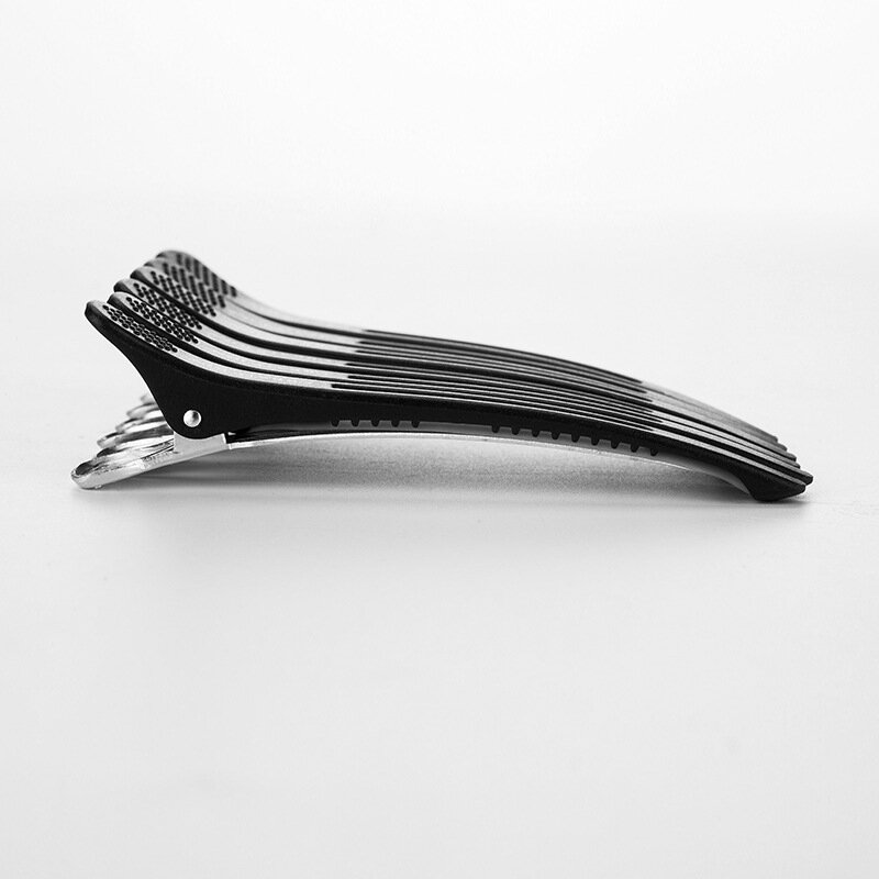 12 pezzi fermagli per capelli in alligatore Pro Salon morsetti per parrucchieri Clip Clip per sezionamento dei capelli in gomma accessori per lo Styling della forcina in coccodrillo