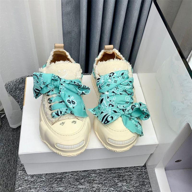 2 PCS  Satin Silk Ribbon Cashew Flowers Shoelaces For Women Bowknot Sneake White Shoes Laces Length 100cm Width 4cm