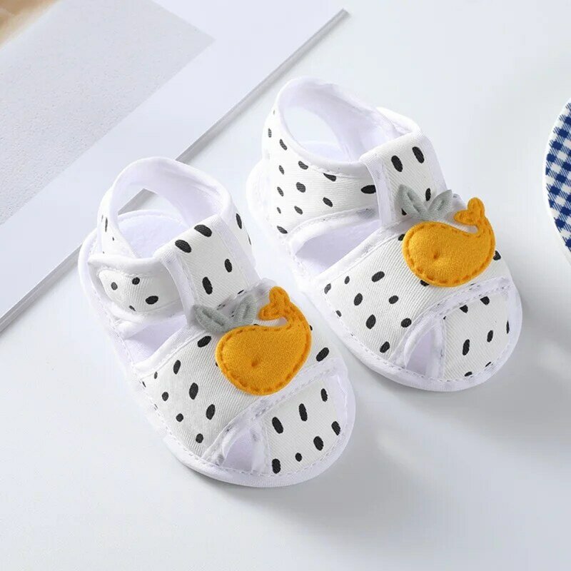 0-12M Newborn Baby Summer Sandals Kids Canvas Shoes Casual Soft Crib Shoes Toddler First Walkers Baby Boys Girls Walking Sandals