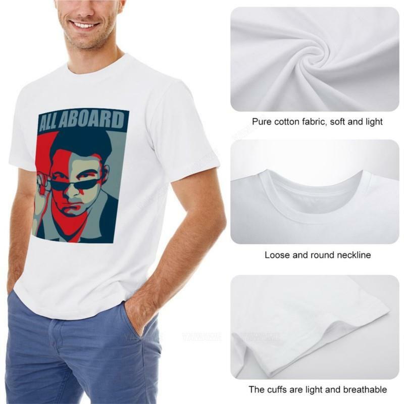 mens t-shirts cotton teeshirt All Aboard T-Shirt summer top anime plus size tops t shirts for men