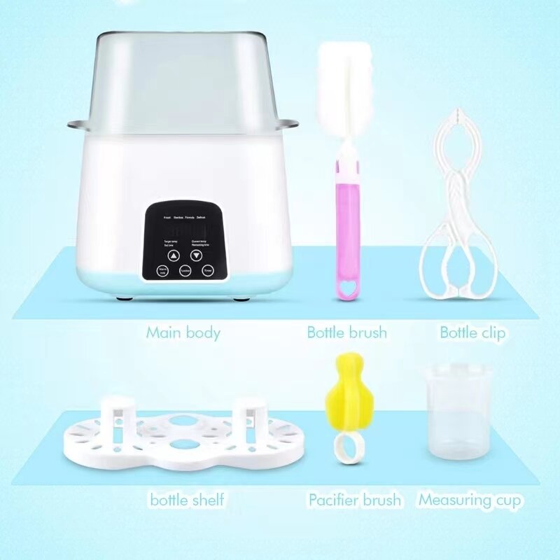 Esterilizador de mamadeira, aquecedor de leite, multifuncional, automático, termostato inteligente, desinfecção, garrafa térmica, 6 em 1