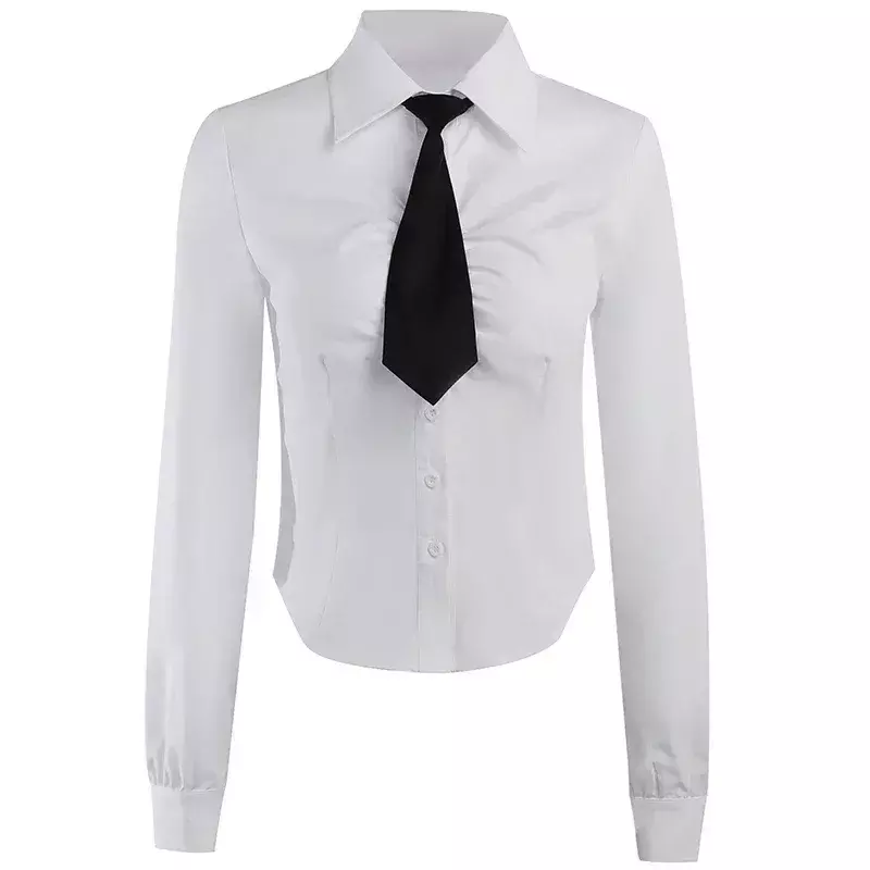 Uniforme JK sexy pour femmes, taille 4XL, tenue slim trempée, jupe plissée à bretelles blanches