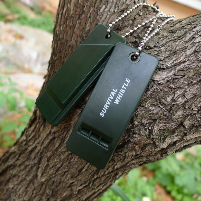 1 Pcs Survival Whistle Multi Audio First Aid Kits Outdoor Emergency Signal Rescue for Camping Hiking Climbing EDC Sports Referee