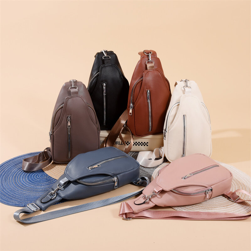 Pu New Waist Packs Zipper Women's Bags on Sale 2024 High Quality High-capacity Waist Packs  Solid Leisure Versatile Poche