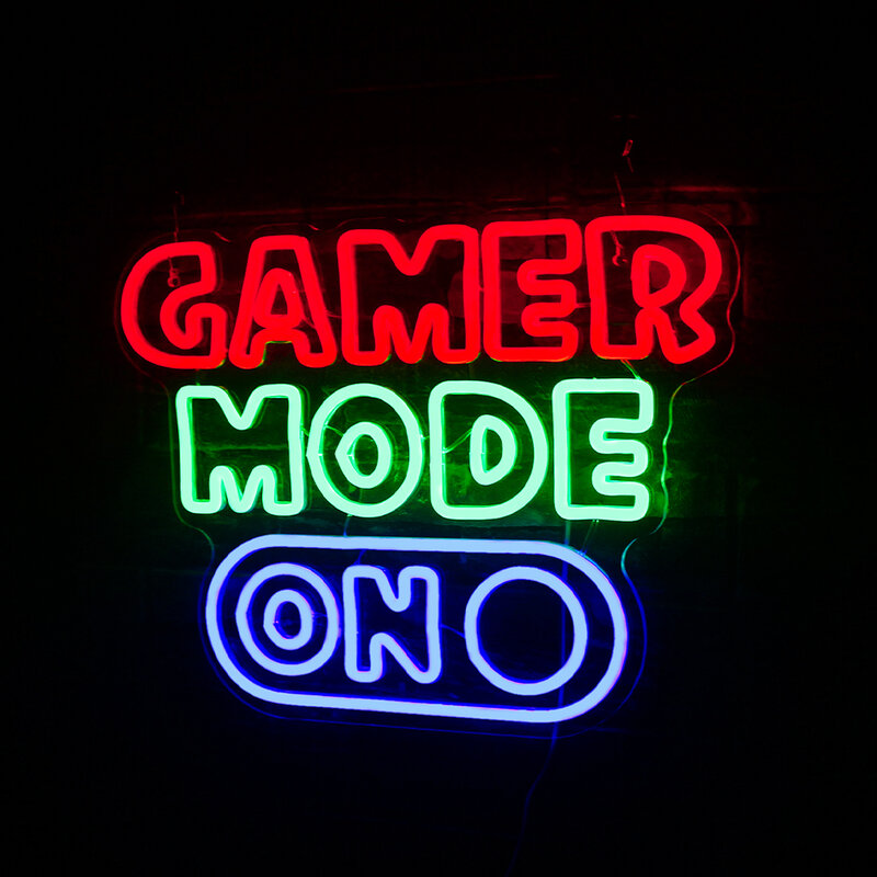 Tryb Gamer na Neon kolorowe diody Led Neon na dekoracje ścienne Usb lampa neonowa Up znaki do sypialni domu gry nastolatki pokój dekoracja baru