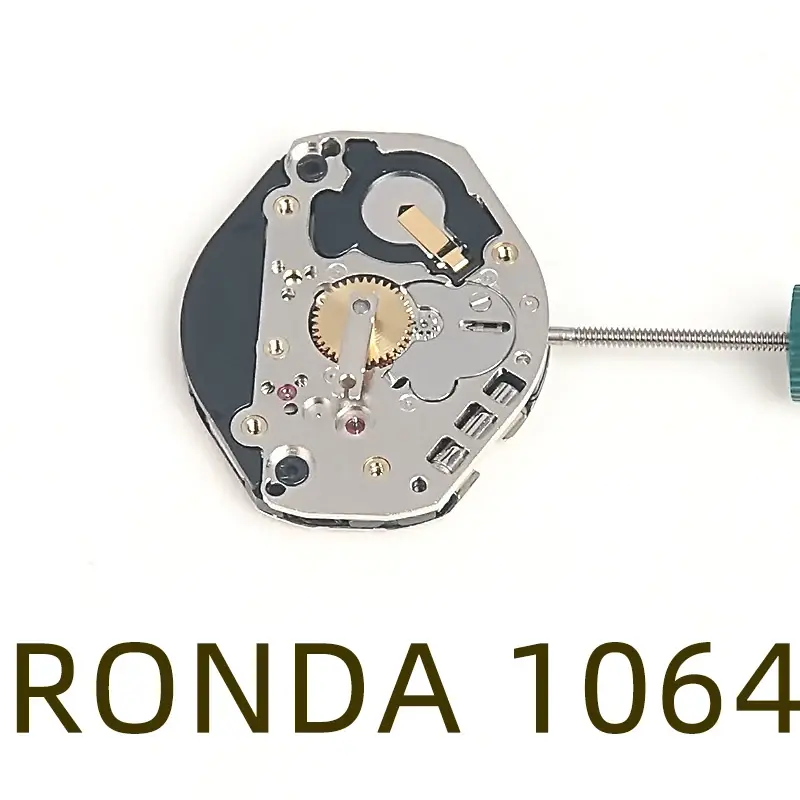 Оригинальный и совершенно новый кварцевый механизм Rhonda caliber 1064, запчасти для электронных часов с двумя и половинами рук