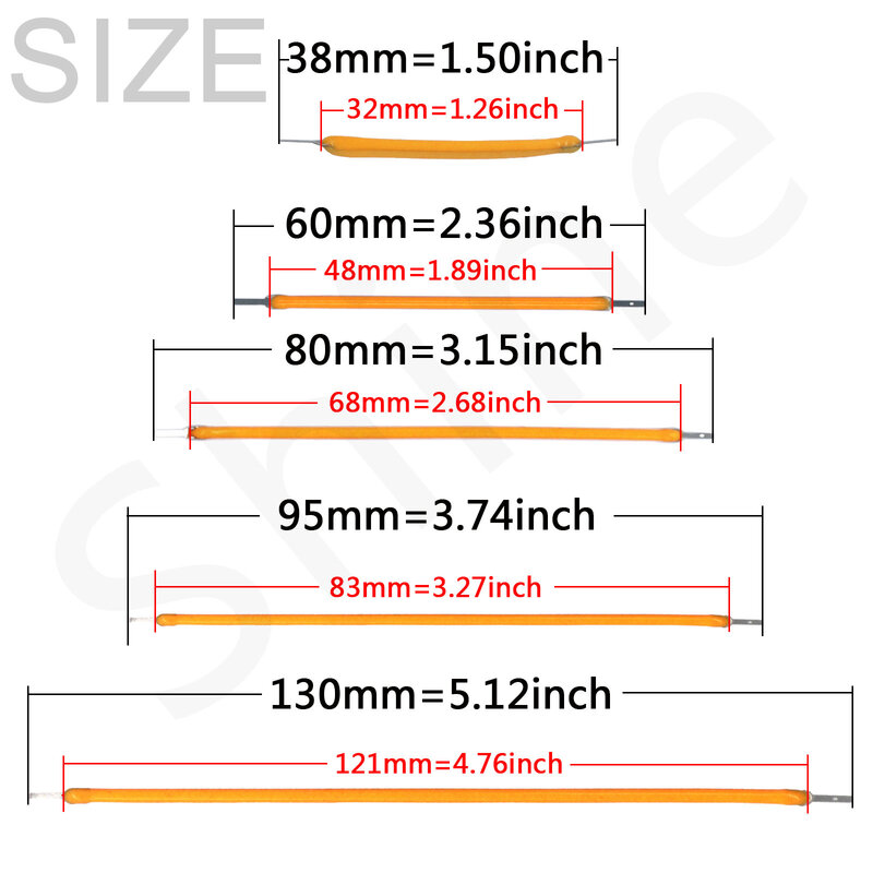 3V COB LED 유연한 필라멘트 에디슨 전구 램프 부품, LED 다이오드 장식, 38mm, 60mm, 95mm, 80mm, 130mm, 145mm, 185mm, 260mm, 300mm, 10 개
