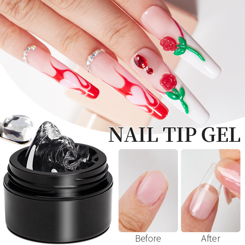 Solid Nail Tip Gel para estender rapidamente as unhas, Soak Off, LED UV, transparente, função de verniz, unha polonês extensão, 15ml